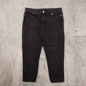 Juicy Couture high rise‎ capri women's 12 black stretchy Y2K